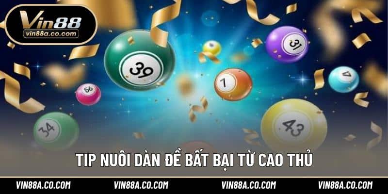 Tip nuôi dàn đề bất bại từ cao thủ